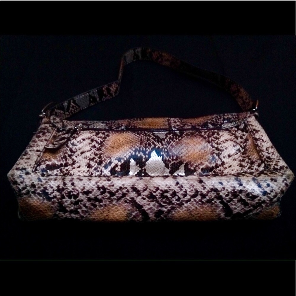 Kate Landry Python Snake Clutch Mini Shoulder Bag - image 8